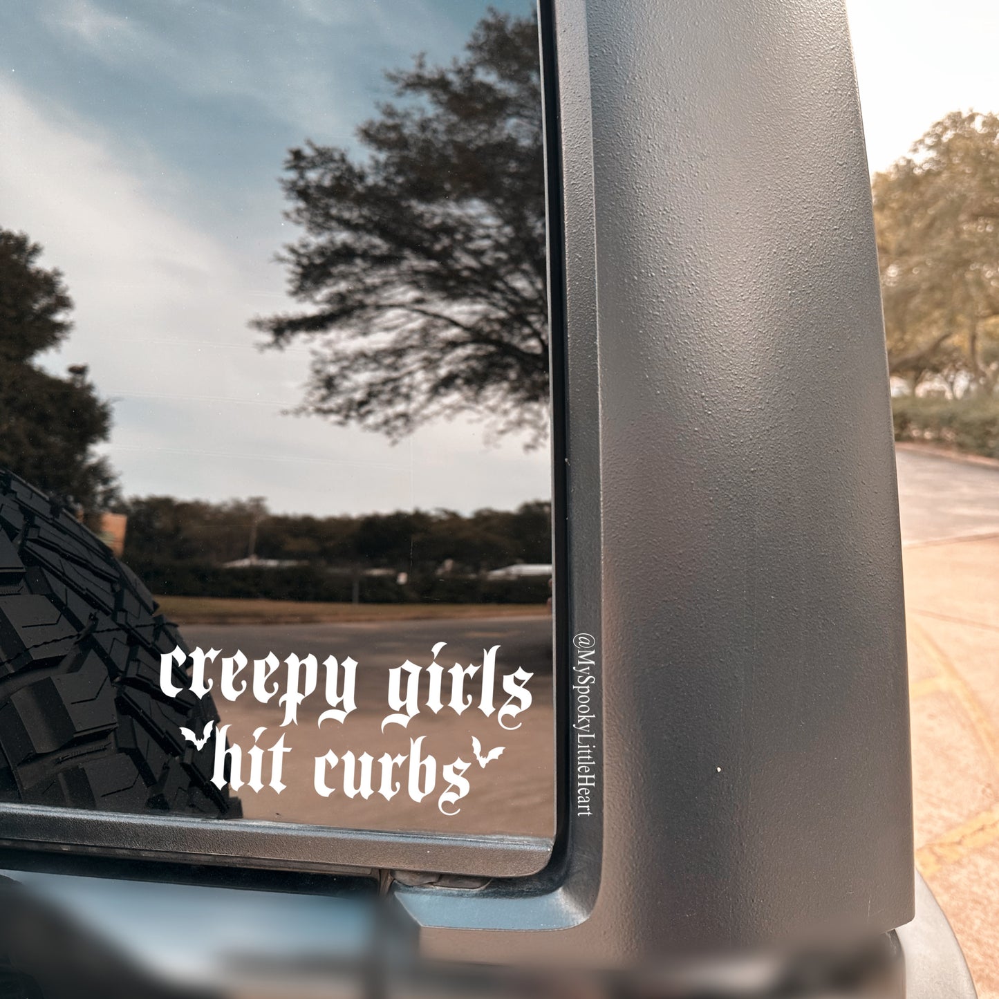 Creepy girls Hit Curbs Car Vinyl Decal