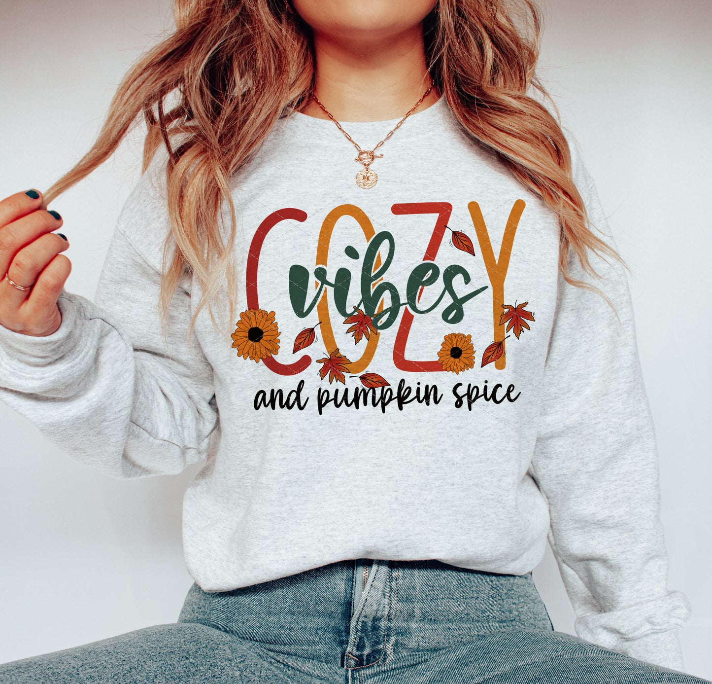 Cozy Vibes and Pumpkin Spice PNG File
