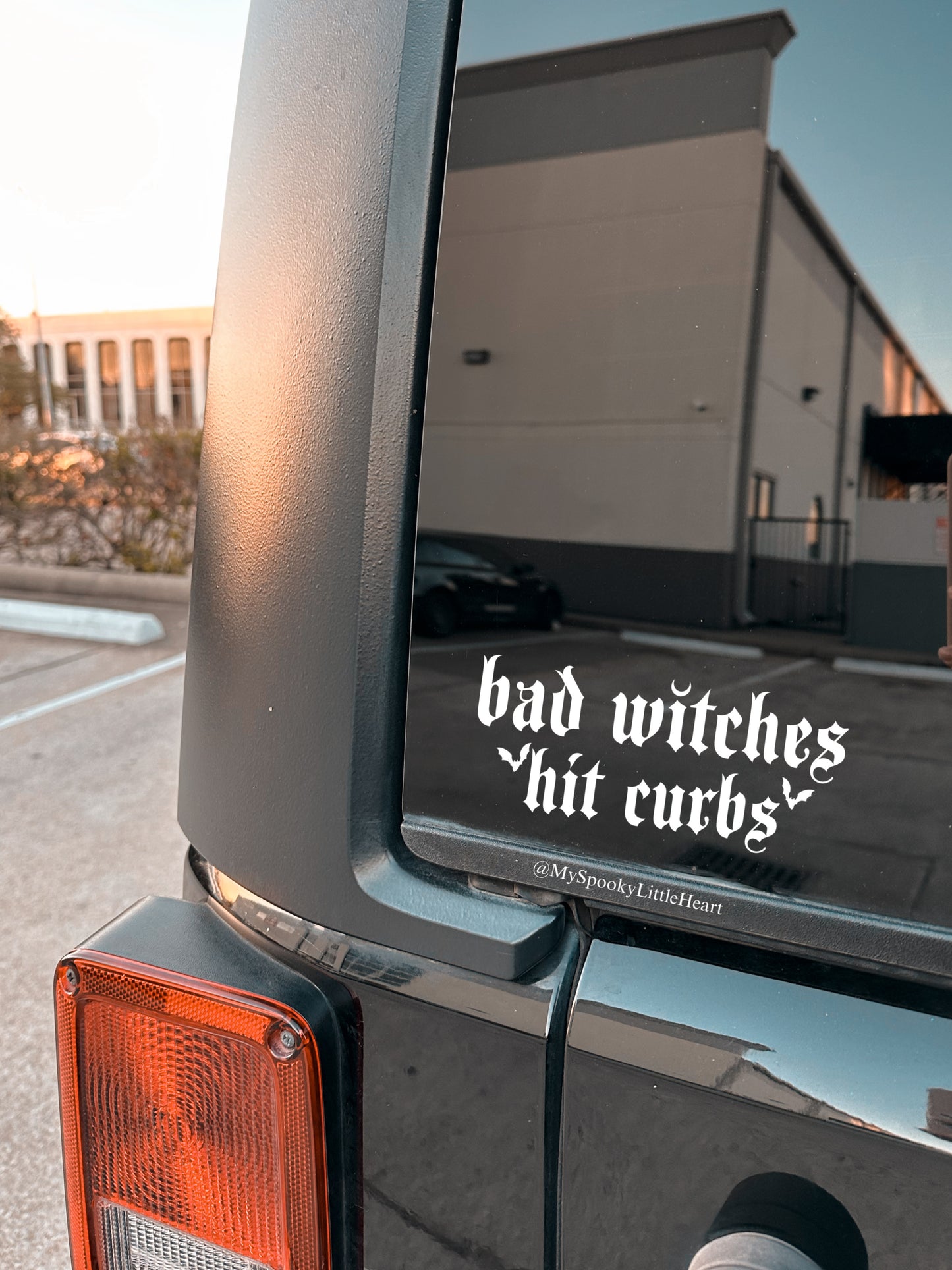 Bad witches Hit Curbs Car Vinyl Decal