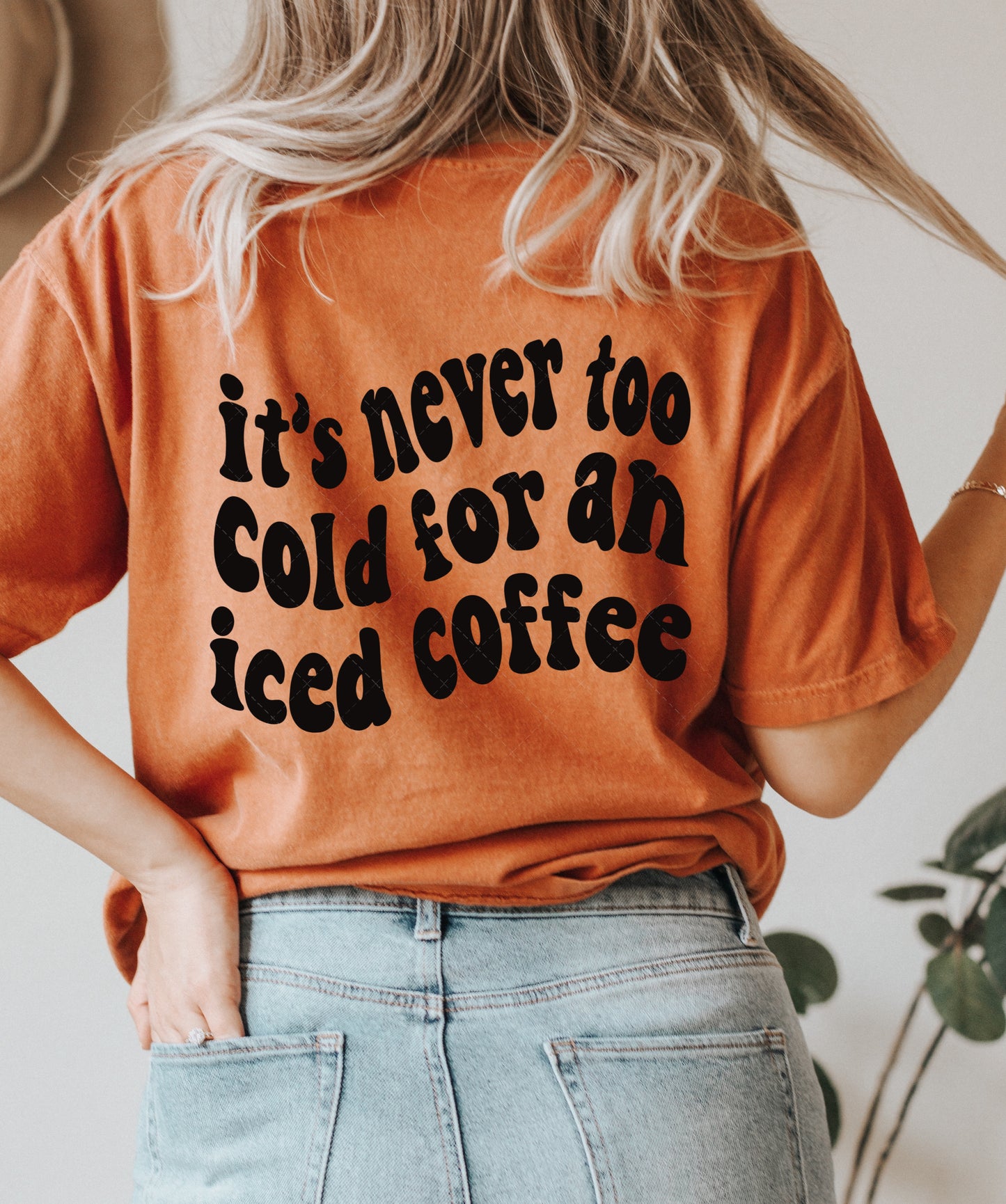 It's Never too cold for an iced coffee and Fall Theme Pocket (2 PNG Files)