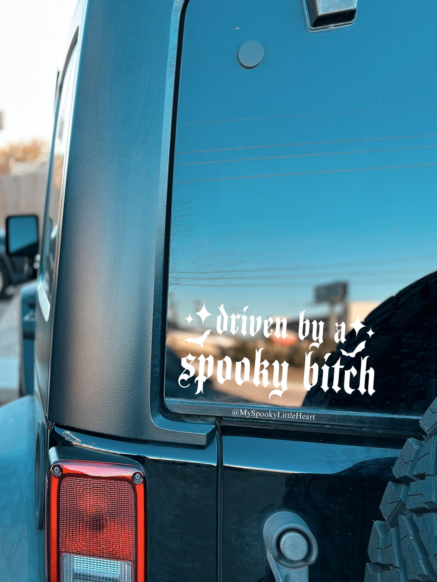 Driven by a Spooky Bitch Car Vinyl Decal