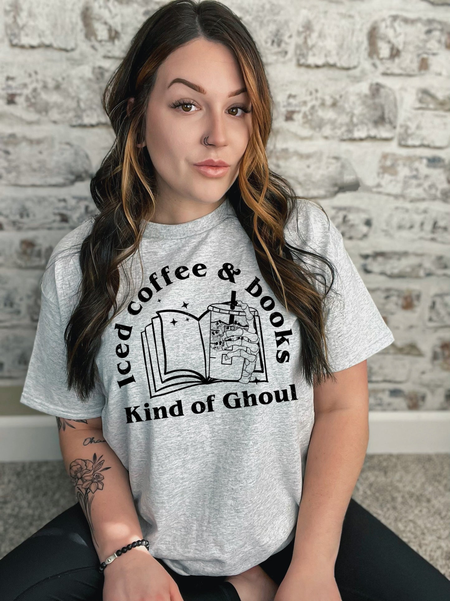 Iced Coffee and Books kind of Ghoul PNG File