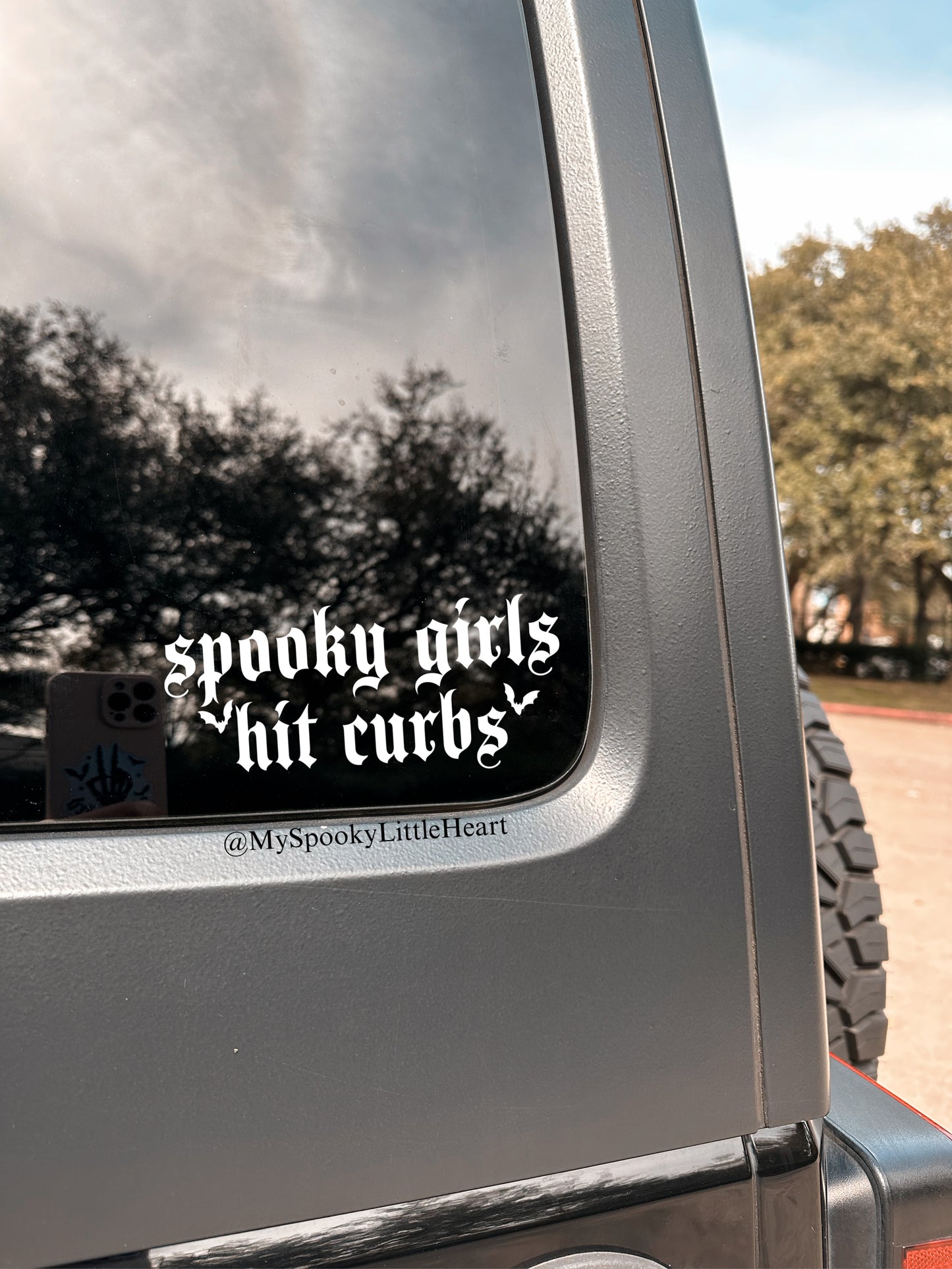 Spooky girls Hit Curbs Car Vinyl Decal