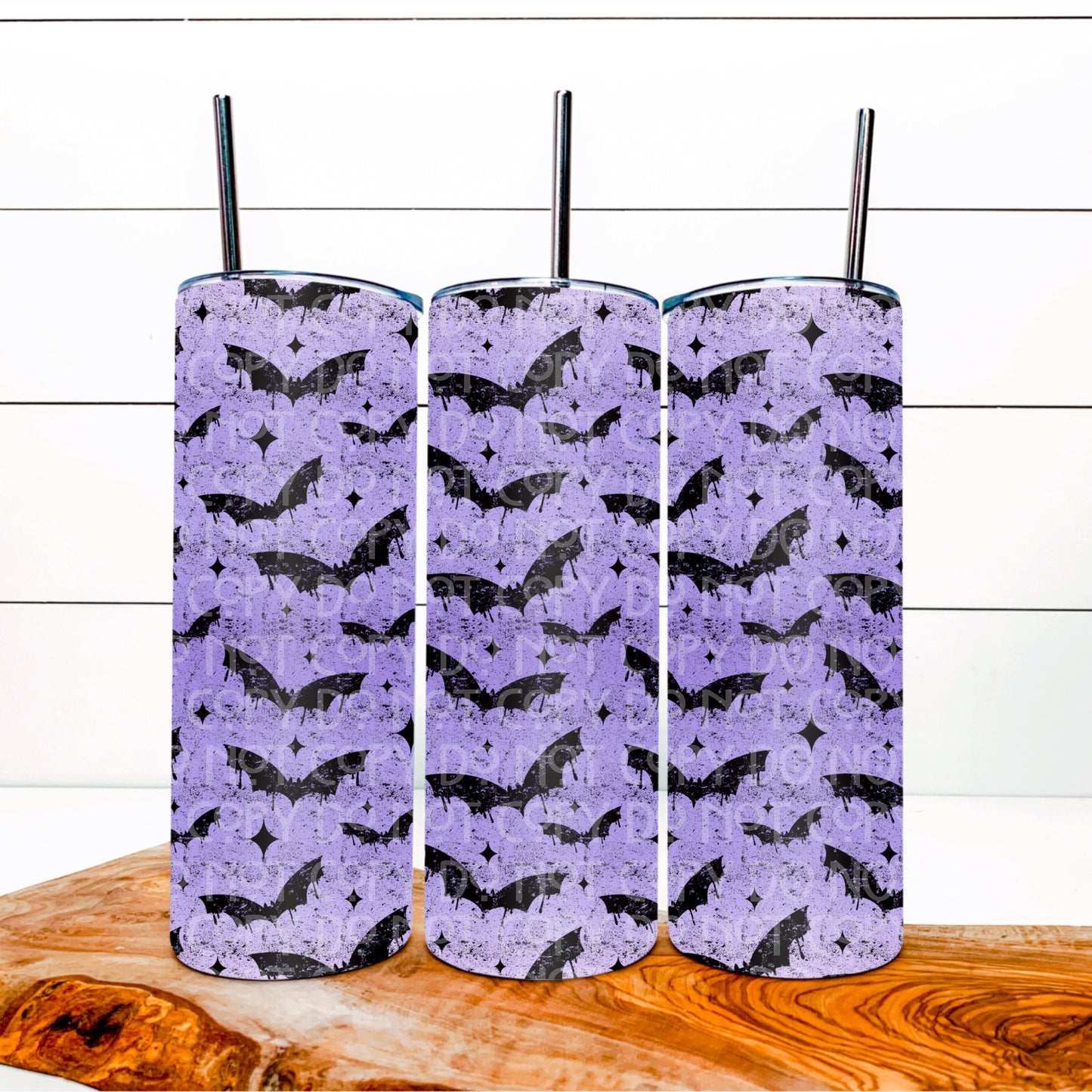 Purple Bats Tumbler Wrap - 20oz