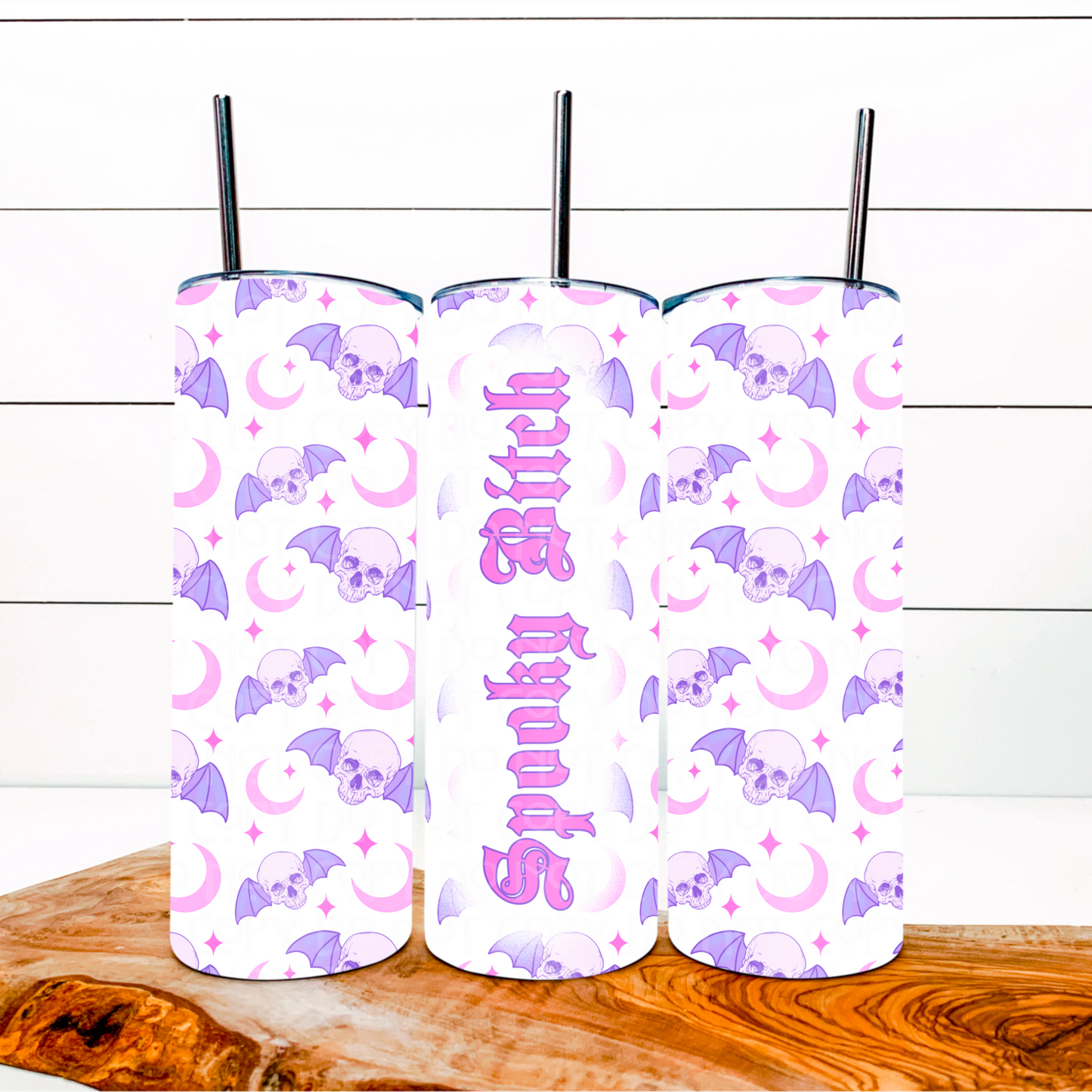 Pastel Spooky B!tch Tumbler Wrap - 20oz