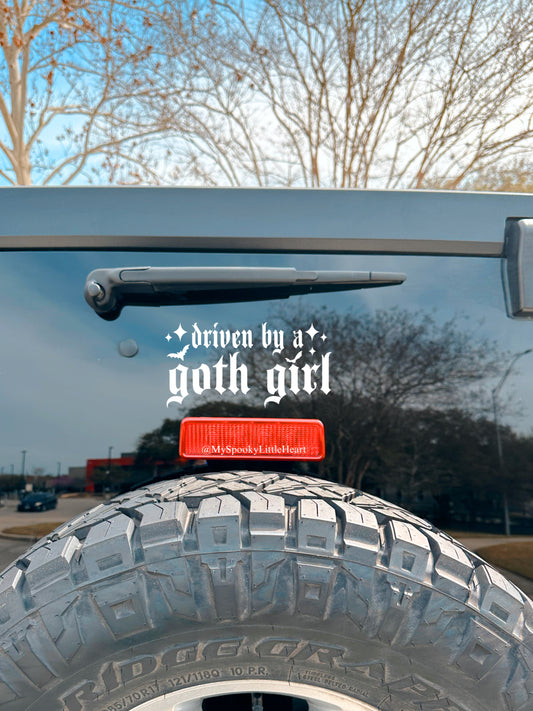 Driven by a Goth Girl Car Vinyl Decal