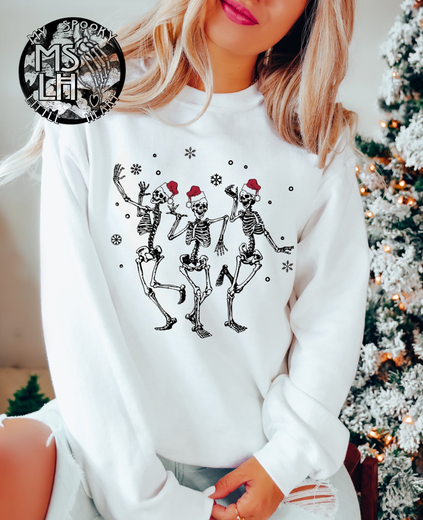 Christmas dancing skeletons SweatShirt