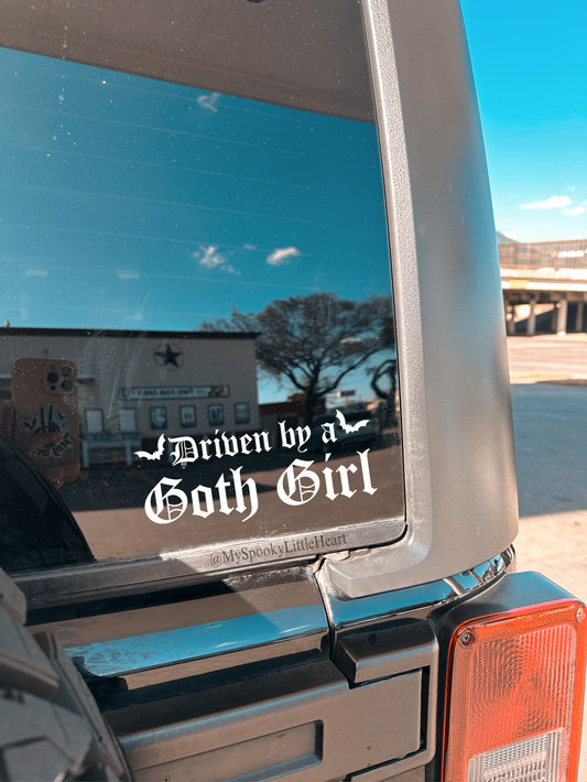 Driven by a Goth Girl Vinyl Decal