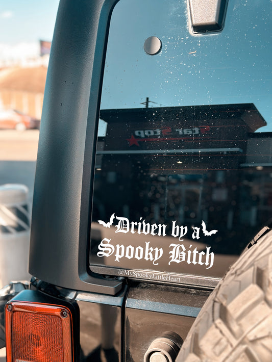 Driven by a Spooky Bitch Vinyl Decal