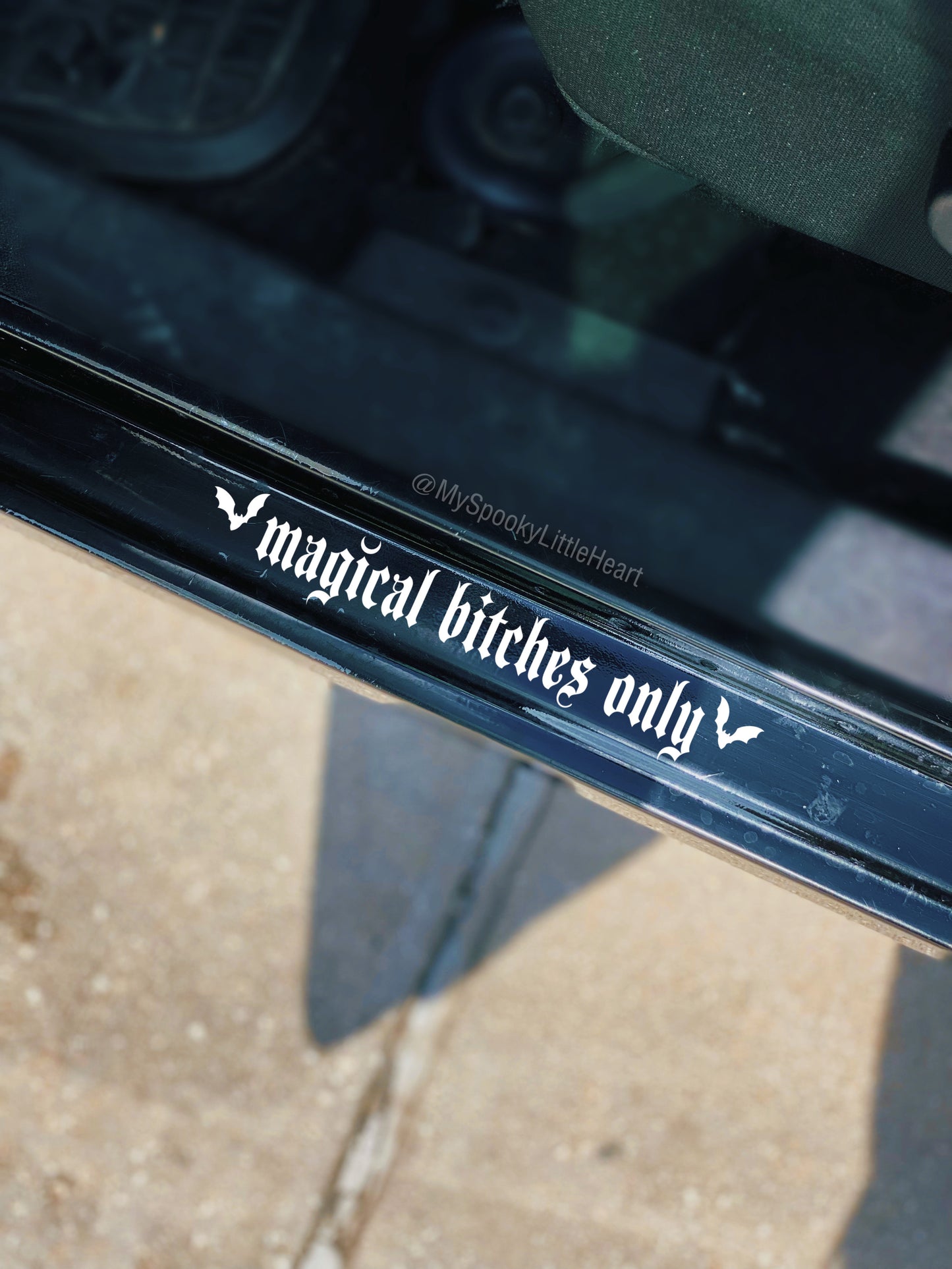 Magical Bitches Only car doorstep vinyl decal
