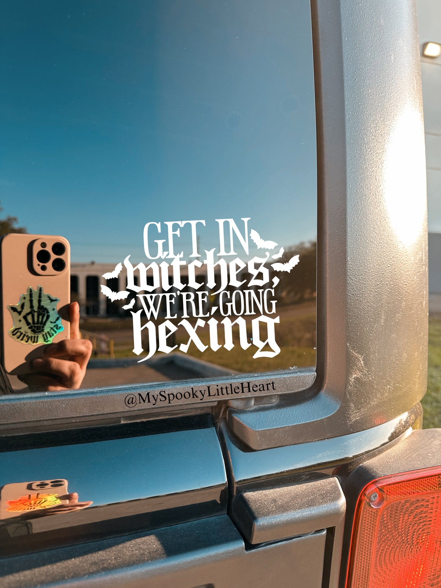 Get in Witches we’re going Hexing Vinyl Decal
