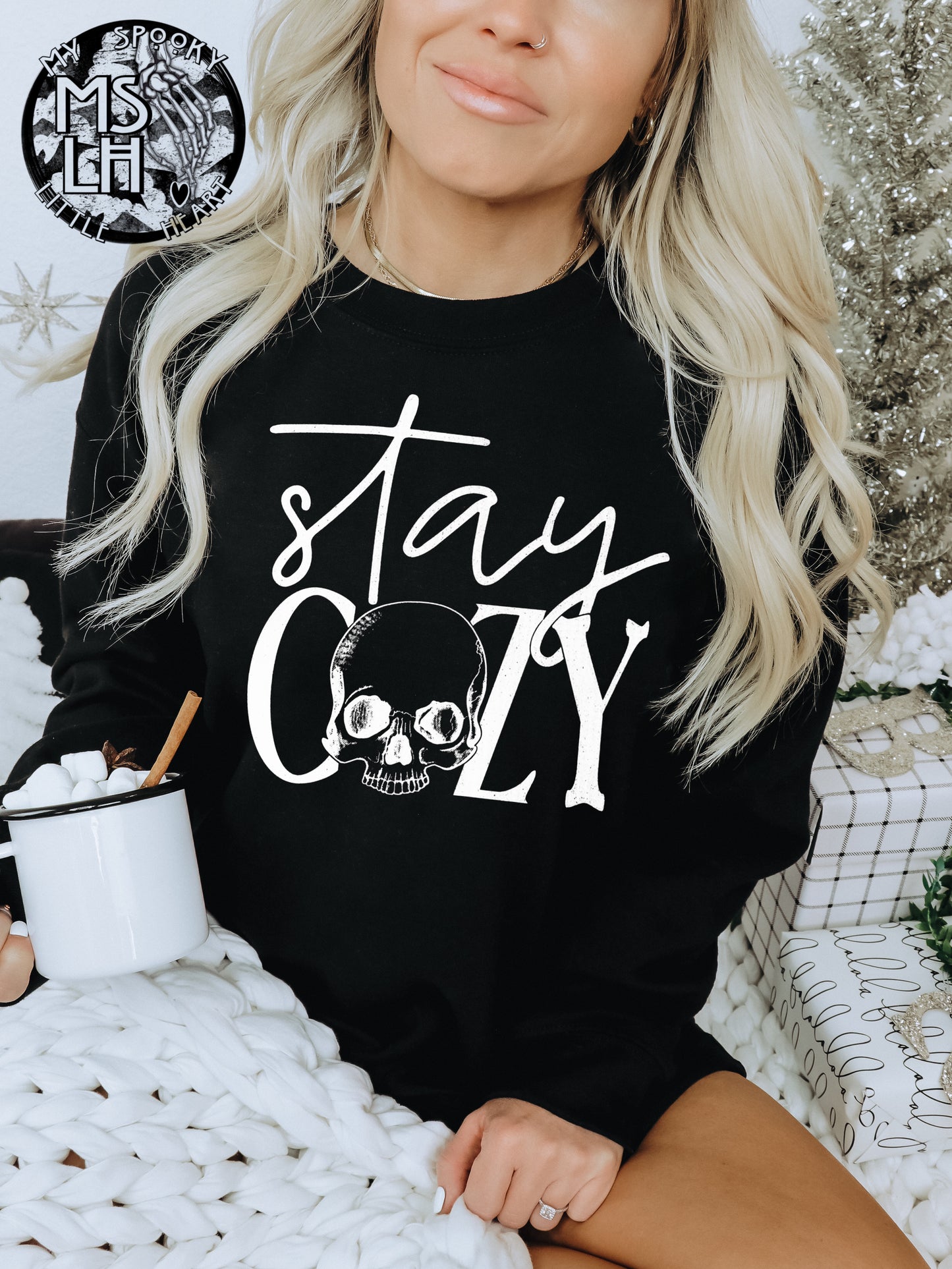 Stay Cozy Skull Sweatshirt