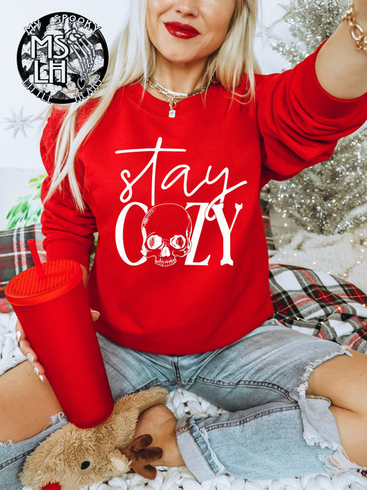 Stay Cozy Skull Sweatshirt